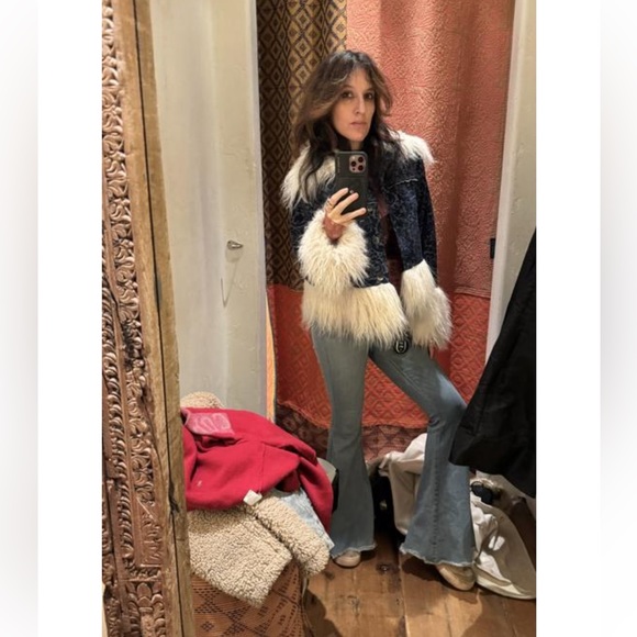 FREE PEOPLE NWT SABINA FUR BOMBER JACKET 🔥 - Picture 8 of 12